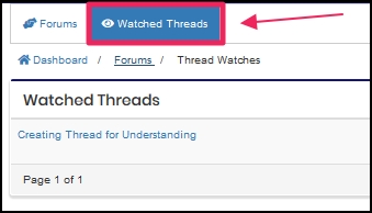 image shows how to watch threads you are following