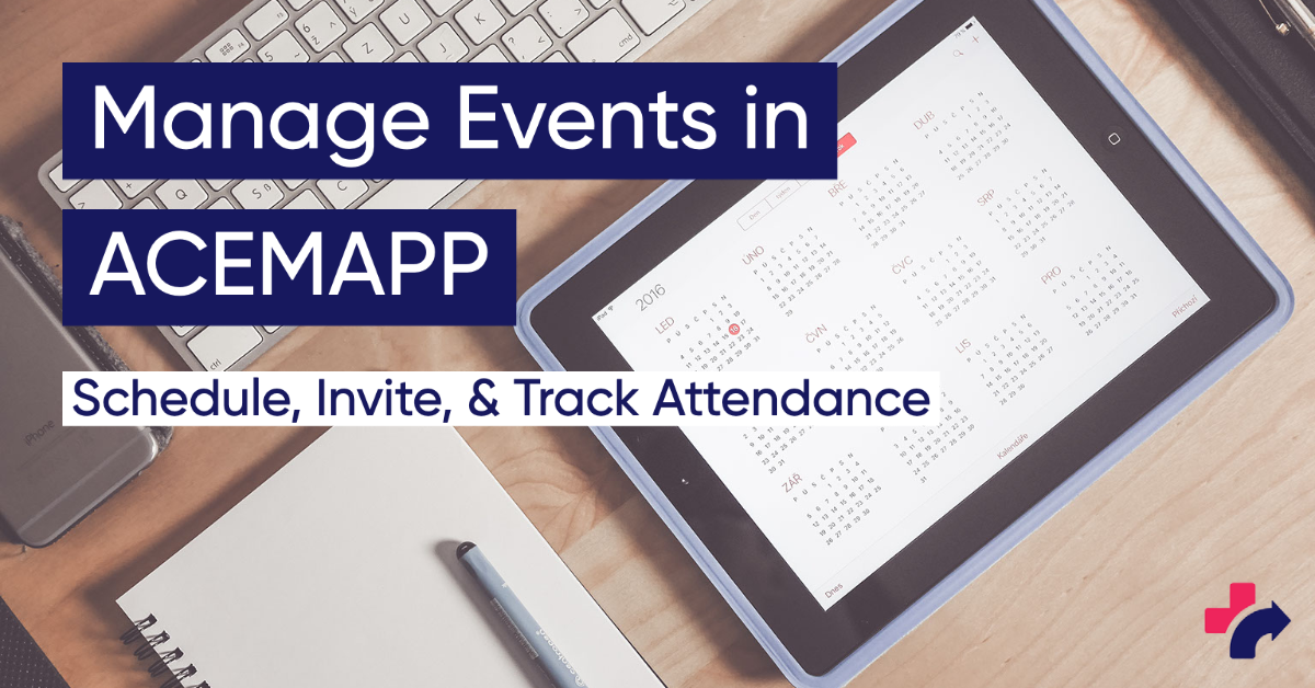 screen shot for Manage Events in ACEMAPP
