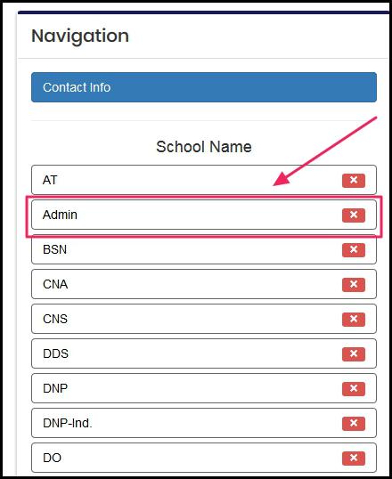 Form Navigation panel highlight specific programs to open