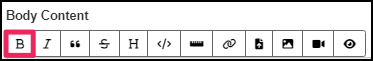Image shows edit bar highlighting Bold button