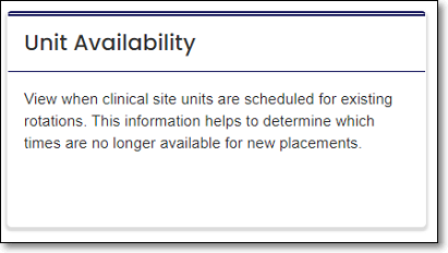 image of Unti Availability report tile