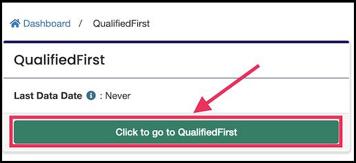Connect to Vendor page highlighting Click to go to QualifiedFirst button