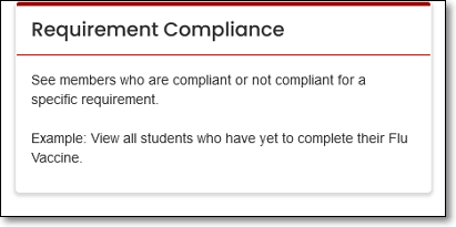 image of requirement report tile